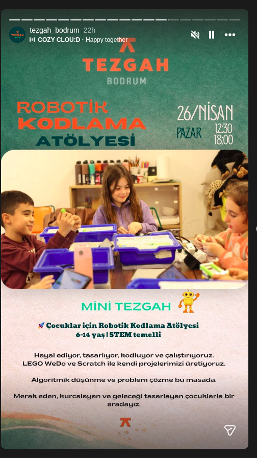 Robotik Kodlama Atölyesi (mini Tezgah) Etkinlik afişi