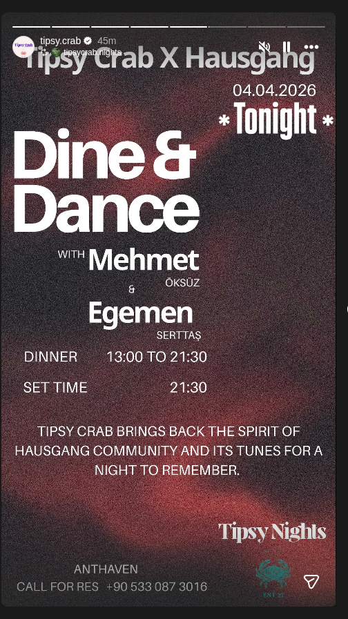 Dine & Dance — Mehmet Öksüz & Egemen Serttaş Event-Poster
