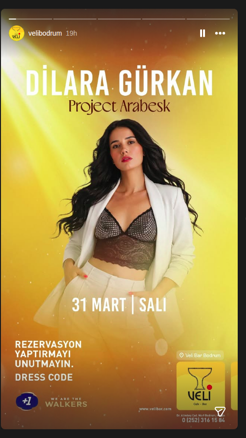 Dilara Gürkan – Project Arabesk Event poster