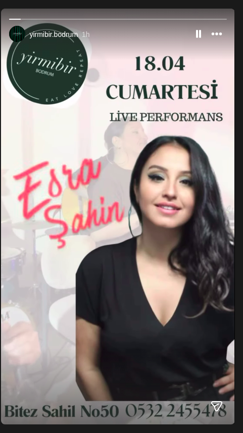 Esra Şahin - Live Performans Etkinlik afişi