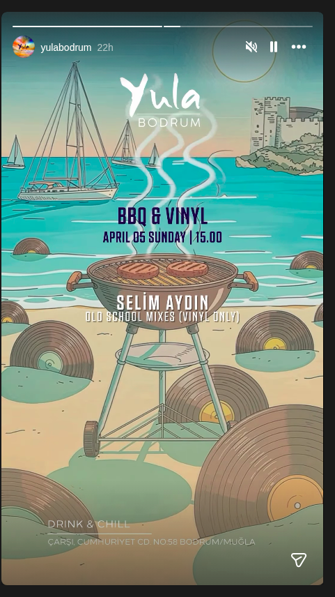 Selim Aydın — BBQ & Vinyl Event-Poster