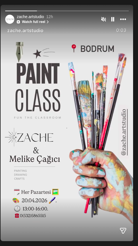 Melike Çağıcı ile Resim Atölyesi Etkinlik afişi