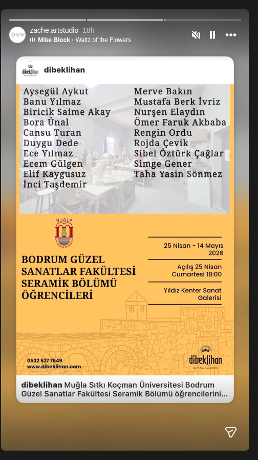 Ayşegül Aykut — Seramik Bölümü Sergisi Açılışı Etkinlik afişi