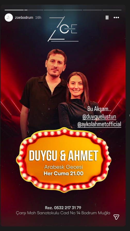 Duygu & Ahmet — Arabesk Gecesi Etkinlik afişi