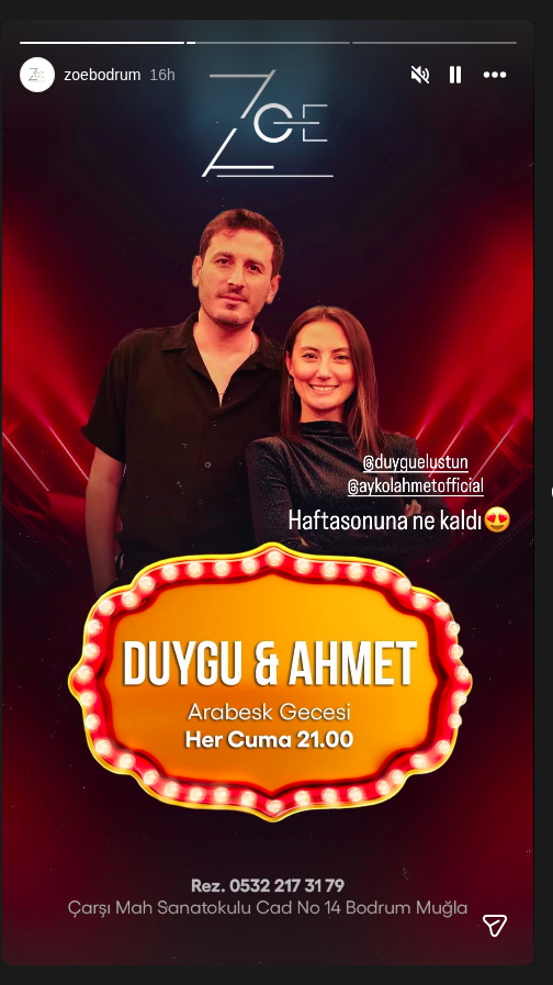 Duygu & Ahmet — Arabesk Gecesi Etkinlik afişi