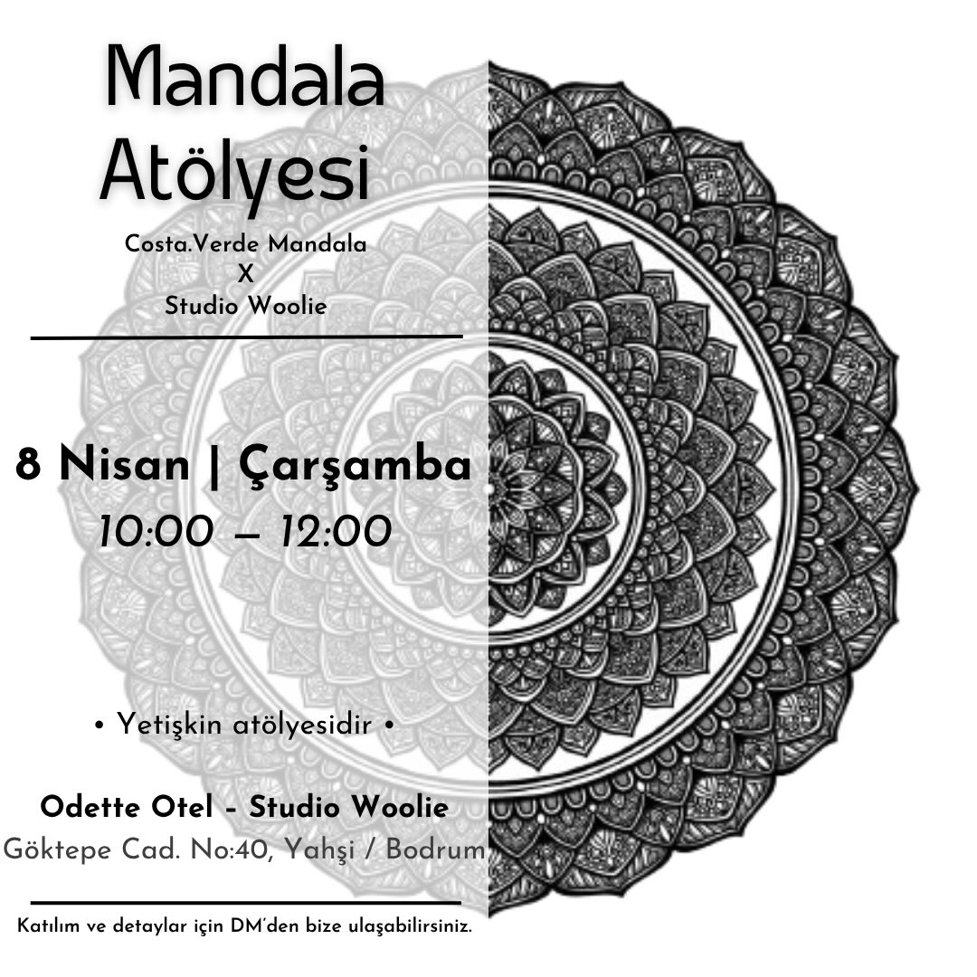 Mandala Atölyesi — Tuğçe Özenel İnce Etkinlik afişi