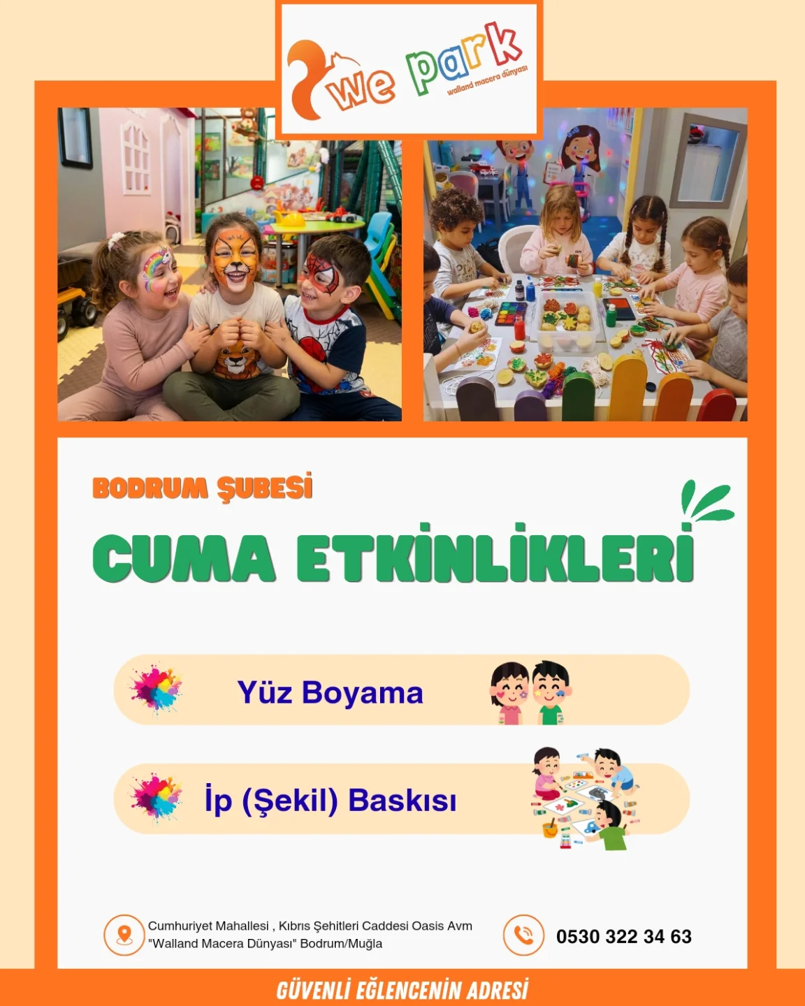Yüz Boyama ve İp (Şekil) Baskısı Etkinlik afişi