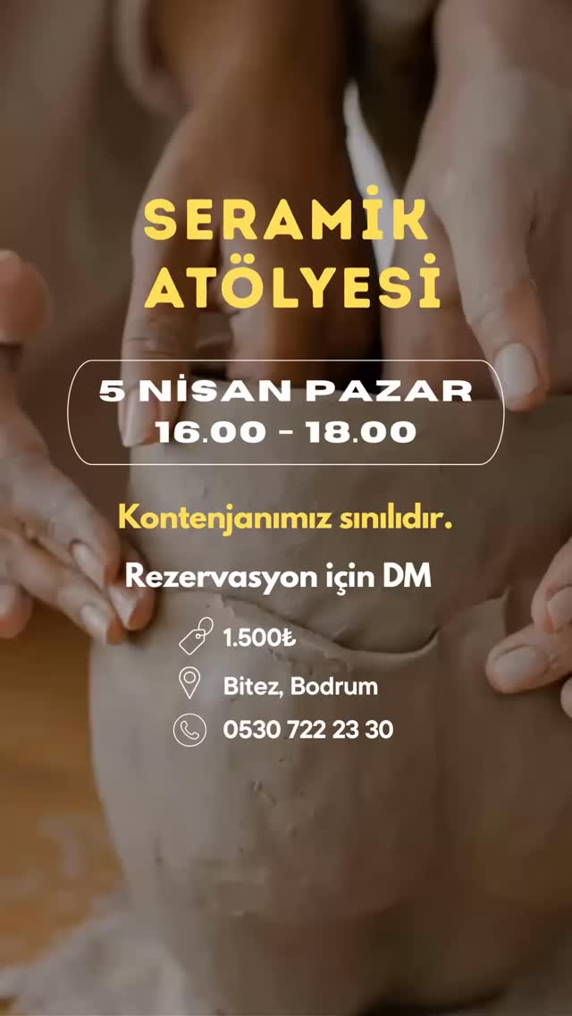 Seramik Atölyesi Etkinlik afişi