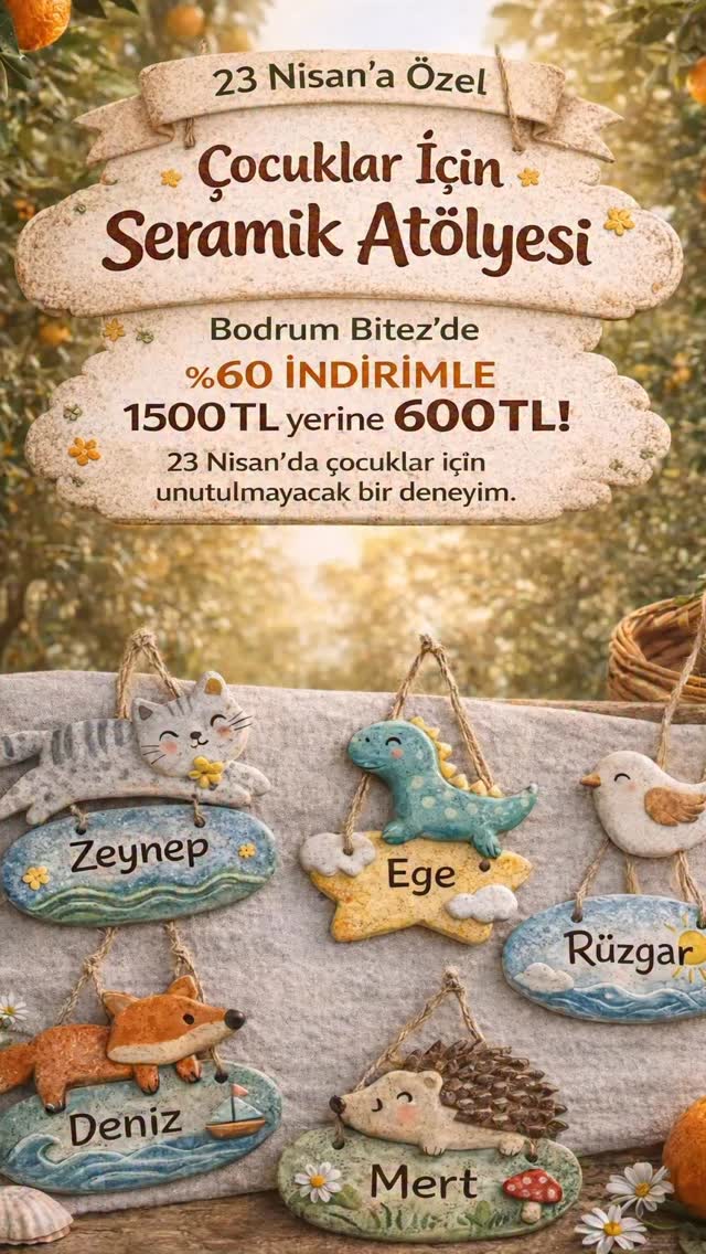 Çocuklar İçin Seramik Atölyesi Etkinlik afişi