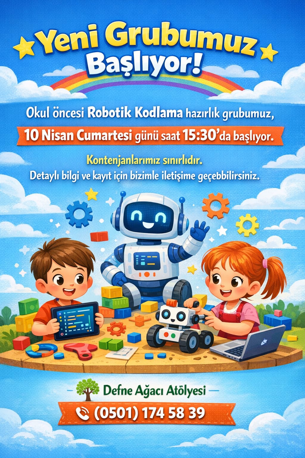 Okul Öncesi Robotik Kodlama Hazırlık Grubu Başlangıcı Etkinlik afişi