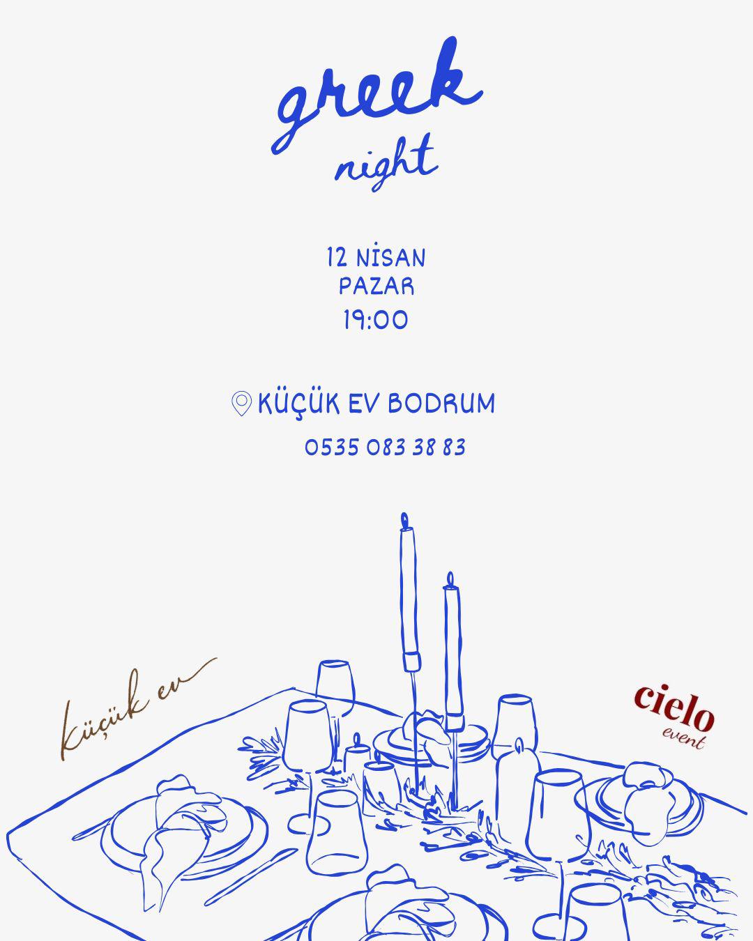 Greek Night Etkinlik afişi